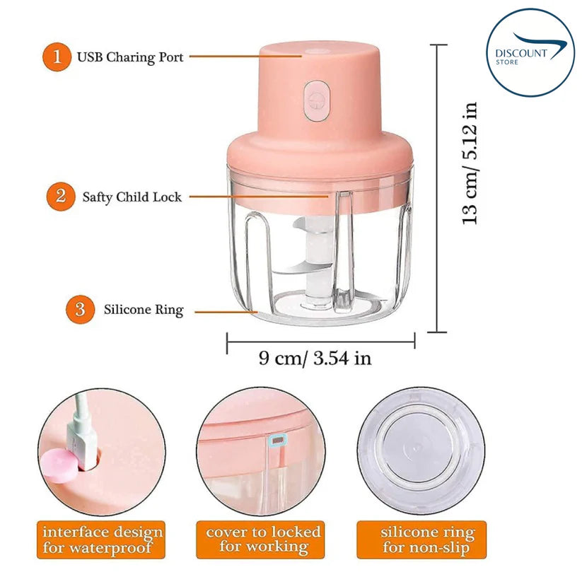 Mini Electric Chopper | USB Rechargeable | Food Chopper Kitchen Tools